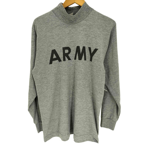 ユーエスアーミー U.S. ARMY アメリカ陸軍 ARMY プリント L/S モックネック トレーニング Tシャツ メンズ