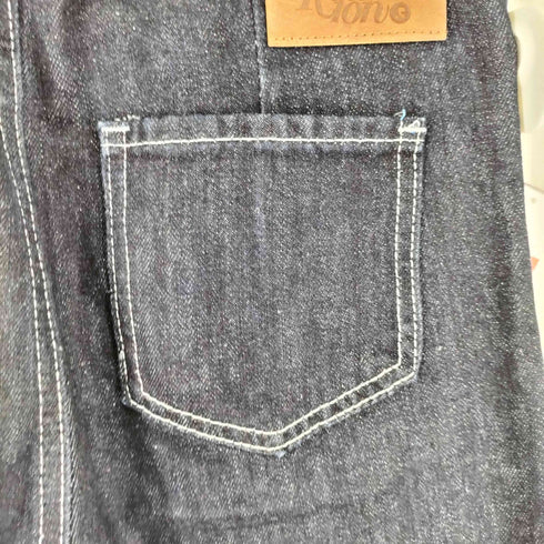 レースデザイン ワイドデニムパンツ レディース