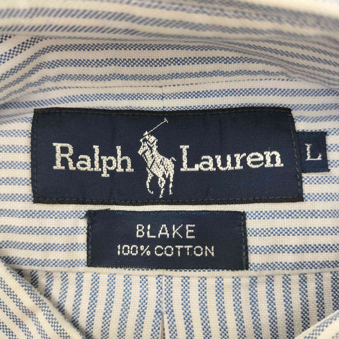ラルフローレン RALPH LAUREN BLAKE ストライプ スモールポニー刺繍 半袖 ボタンダウンシャツ メンズ JPN:L