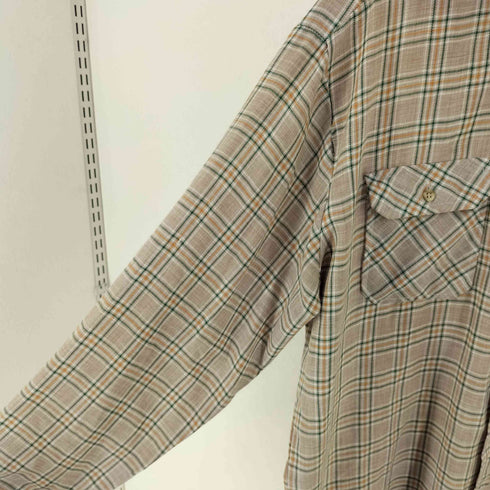 ジェーシーペニー JC Penney 70s チェック 襟芯 長袖 シャツ メンズ XL
