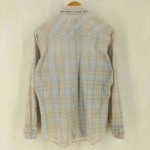 70s Round Up ラウンドアップ チェック 長袖 ウエスタンシャツ メンズ M