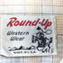 70s Round Up ラウンドアップ チェック 長袖 ウエスタンシャツ メンズ M
