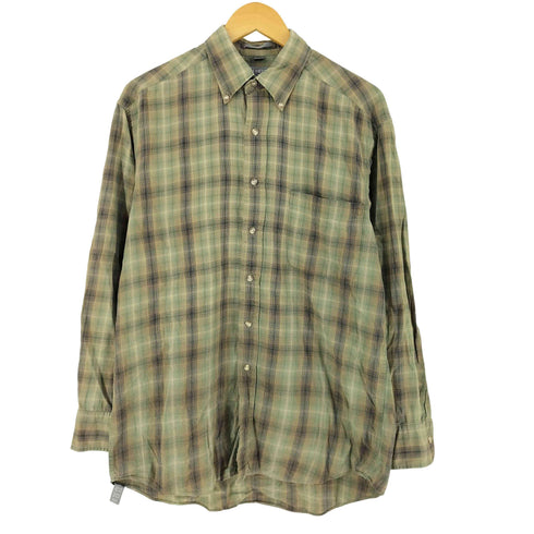 ヴァンヒューゼン VAN HEUSEN 90-00s コットン チェック 長袖 ボタンダウンシャツ メンズ 15½