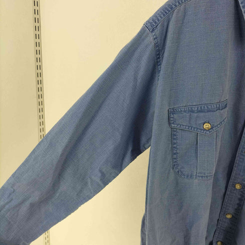 セントジョンズベイ STJOHNS BAY 90-00s コットンスラブ ダブルフラップポケット 長袖 ワークシャツ メンズ L