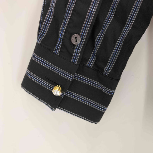 ドルチェアンドガッバーナ DOLCE&GABBANA ストライプ柄 コットン長袖シャツ メンズ 42