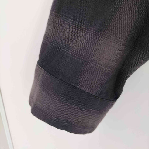 エレファントトライバルファブリックス ELEPHANT TRIBAL FABRICS レイヤードデザイン オンブレチェック 長袖 ネルシャツ メンズ FREE