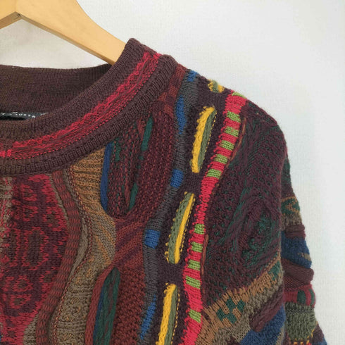 クージー COOGI 90S オーストラリア製 マルチカラー ウール 3Dニット メンズ import:M