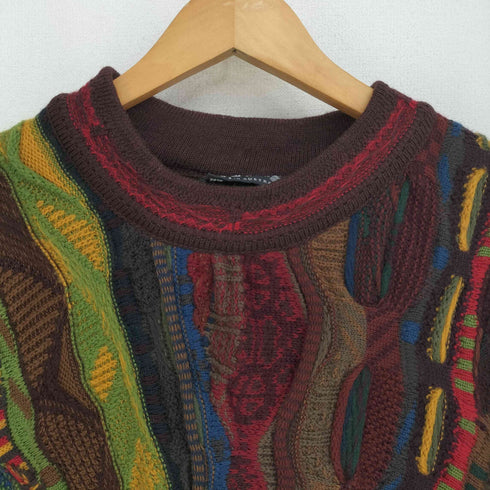クージー COOGI 90S オーストラリア製 マルチカラー ウール 3Dニット メンズ import:M