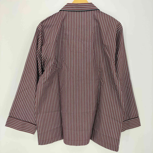 アクアスキュータム AQUASCUTUM ストライプ コットン 長袖 オープンカラーシャツ メンズ import:M