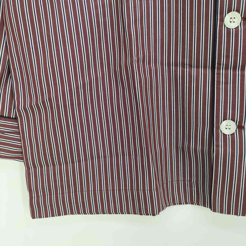 アクアスキュータム AQUASCUTUM ストライプ コットン 長袖 オープンカラーシャツ メンズ import:M