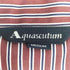 アクアスキュータム AQUASCUTUM ストライプ コットン 長袖 オープンカラーシャツ メンズ import:M