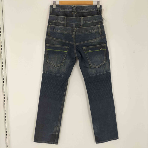 ピーピーエフエム PPFM Triple Layerd Denim Pants トリプルウエスト ギミック インディゴ デニム Y2K Archive メンズ