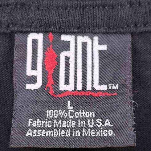 ジャイアント giant 90-00S USA製 ムービープリント クルーネック 半袖 Tシャツ メンズ L