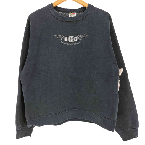 FRUIT OF THE LOOM ボデイ バイクショップ ロゴ プリント 裏起毛 スウェット トレーナー メンズ import:M