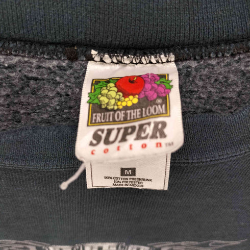 FRUIT OF THE LOOM ボデイ バイクショップ ロゴ プリント 裏起毛 スウェット トレーナー メンズ import:M