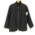IF-PISSARRO BOUTIQUE ライナー付き 裾ドローコード シルク 襟ファー スタンドカラー ジャケット レディース import:M