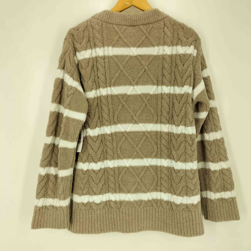 ジェラートピケ gelato pique ボーダーアランカーディガン レディース ONE SIZE