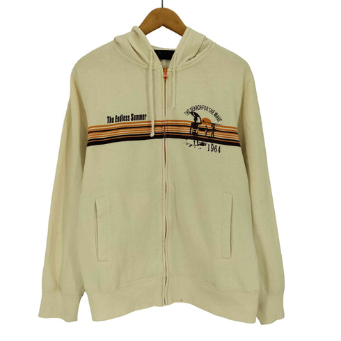 エンドレスサマー The Endless Summer サーフィン ヤシの木 プリント 裏起毛 ジップアップパーカー メンズ JPN:L