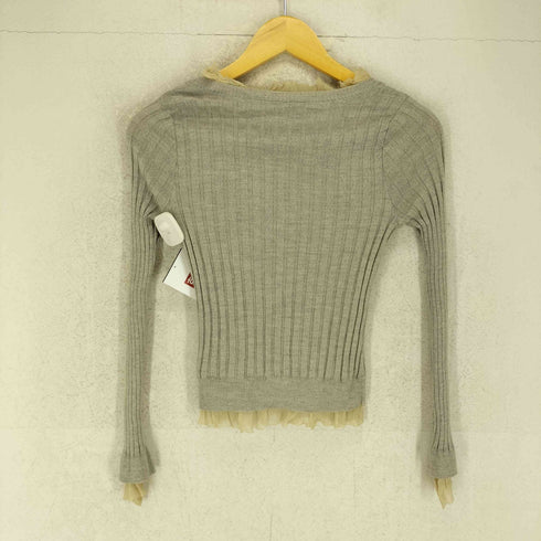 エポカ Epoca cashmere カシミヤ混 レイヤード ビジュー カーディガン Y2K レディース 40