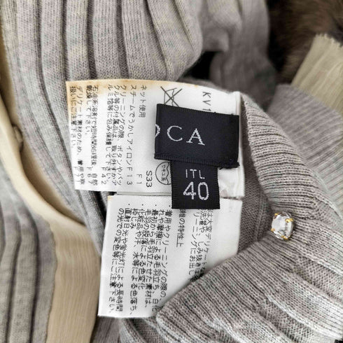 エポカ Epoca cashmere カシミヤ混 レイヤード ビジュー カーディガン Y2K レディース 40