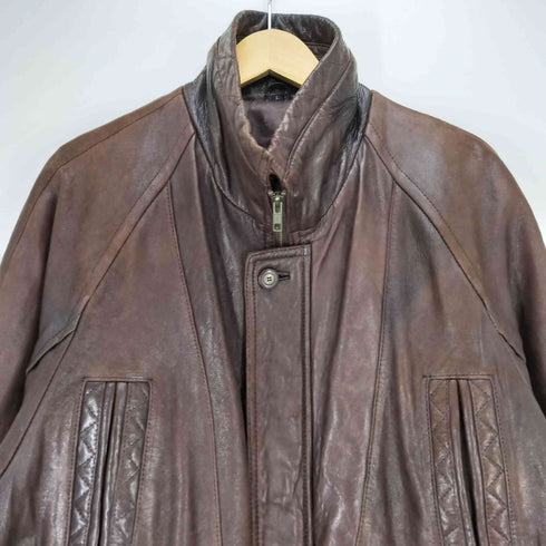 CALRO VALENCE UOMO シープレザー スタンドカラー レザージャケット メンズ import:L