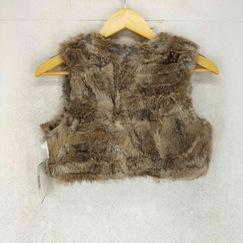 イング INGNI rabbit fur ラビットファー クロップド ミニ ベスト レディース M