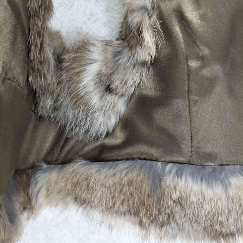 イング INGNI rabbit fur ラビットファー クロップド ミニ ベスト レディース M