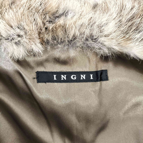 イング INGNI rabbit fur ラビットファー クロップド ミニ ベスト レディース M