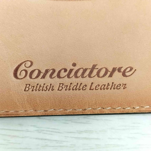 Conciatore 英国CLAYTON社製 ブライドルレザー 二つ折り財布 メンズ