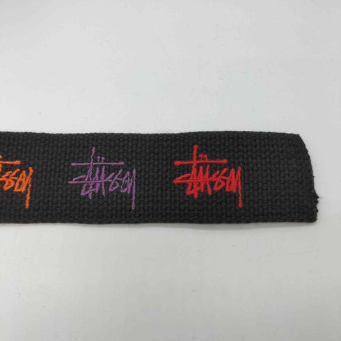 ステューシー Stussy 90~00s old マルチカラー ロゴ刺繍 ガチャベルト メンズ