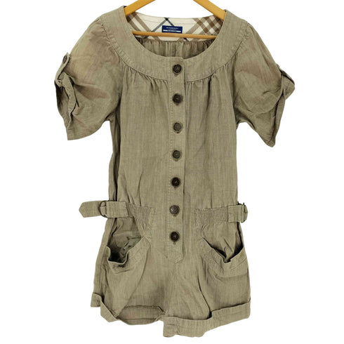 バーバリーブルーレーベル BURBERRY BLUE LABEL 半袖 コットンストレッチ コンビネゾン レディース 38