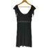マックスアンドコー MAX&CO. JERSEY DRESS ビーズ装飾 フリルドッキング ノースリーブ ワンピース ゴシック レディース S