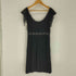 マックスアンドコー MAX&CO. JERSEY DRESS ビーズ装飾 フリルドッキング ノースリーブ ワンピース ゴシック レディース S