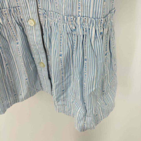 バーバリーブルーレーベル BURBERRY BLUE LABEL ロゴ ストライプ ブラウス チュニック レディース JPN:36