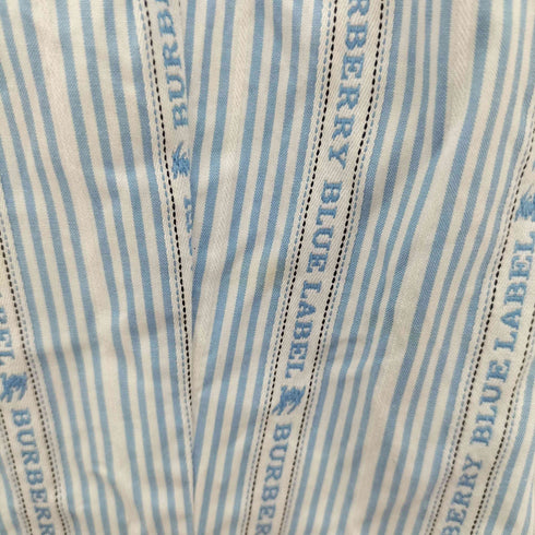 バーバリーブルーレーベル BURBERRY BLUE LABEL ロゴ ストライプ ブラウス チュニック レディース JPN:36