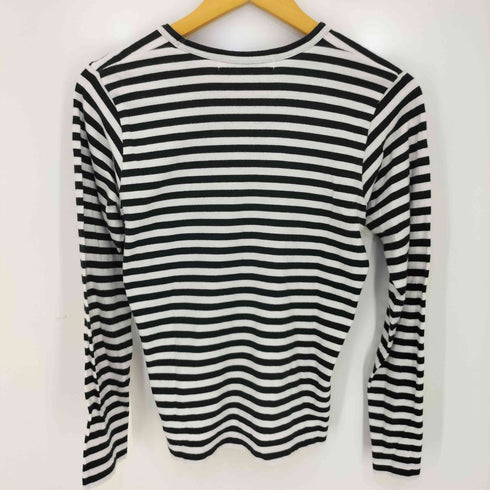 プレイコムデギャルソン PLAY COMME des GARCONS ワンポイント レッド ハート ロングボーダーTシャツ レディース JPN:M