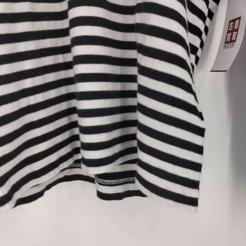 プレイコムデギャルソン PLAY COMME des GARCONS ワンポイント レッド ハート ロングボーダーTシャツ レディース JPN:M