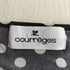 クレージュ courreges ドット ロゴプリント ギャザー クルーネック 半袖 カットソー レディース FR:40