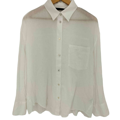 ザラ ZARA ポケット付きオーバーサイズガーゼシャツ レディース import:S