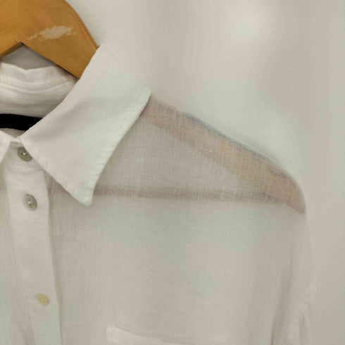 ザラ ZARA ポケット付きオーバーサイズガーゼシャツ レディース import:S