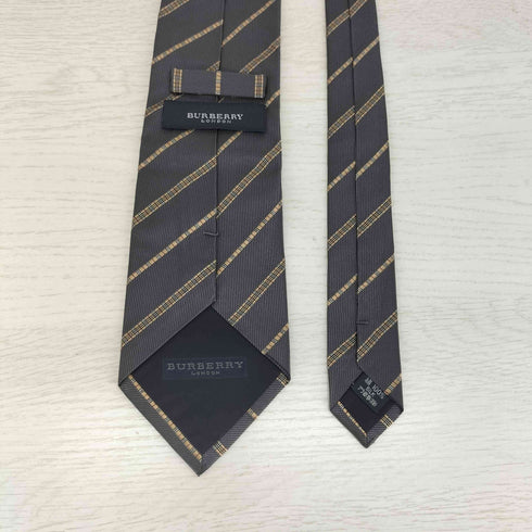 バーバリーロンドン BURBERRY LONDON ノヴァチェック ストライプ柄 シルクネクタイ メンズ