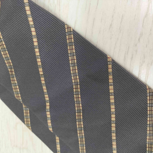 バーバリーロンドン BURBERRY LONDON ノヴァチェック ストライプ柄 シルクネクタイ メンズ