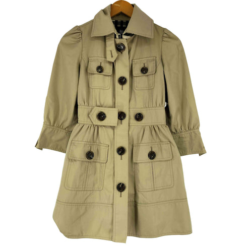 バーバリーブルーレーベル BURBERRY BLUE LABEL 裏地ノバチェック トレンチコート レディース FR:36