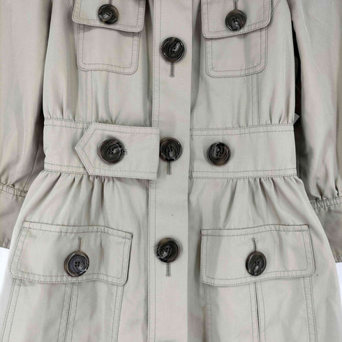 バーバリーブルーレーベル BURBERRY BLUE LABEL 裏地ノバチェック トレンチコート レディース FR:36