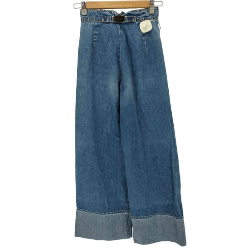 リーバイス Levis 70~80s 42TALON ロールアップ シンチバック ワイドデニムパンツ レディース