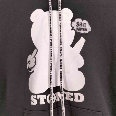 STUD MUFFIN スタッドマフィン mpa2580-TC裏毛起毛 STDMFNベアフォームプリントプルパーカー メンズ 3