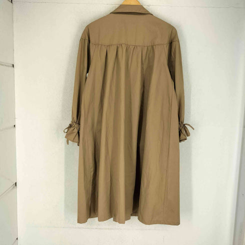 エヘカソポ EHKA SOPO ギャザー ロングコート レディース F