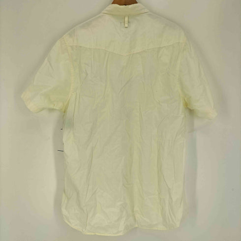ステューシー Stussy 90S USA製 紺タグ Skull & Bones S/S REGULAR COLLAR SHIRT スカル&ボーンボタン レギュラーカラーシャツ メンズ import:XL