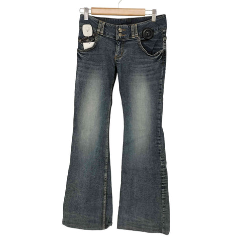 please nofollow Tommie Button Boots-Cut Denim (Vintage Blue) レディース JPN:S