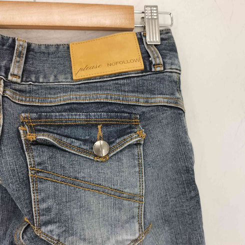 please nofollow Tommie Button Boots-Cut Denim (Vintage Blue) レディース JPN:S